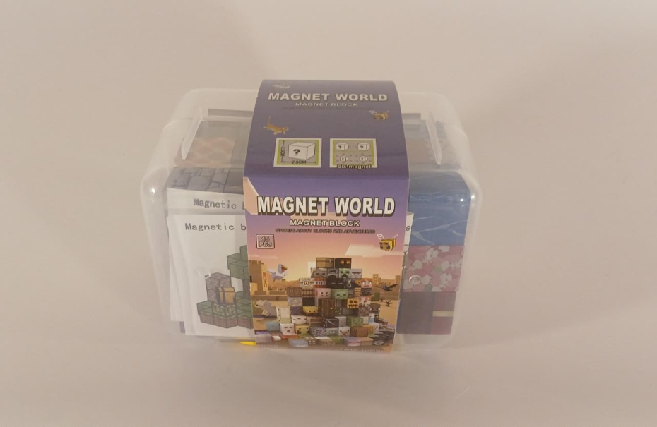 🧲🟩 Caja Magnet Block con 45 bloques magnéticos de 25x25 mm inspirados en Minecraft ...
